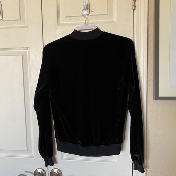 Goldsheep Velvet Jacket Full Zip Black Lightweight Gym Transition Women's M - Picture 6 of 7